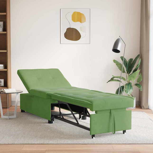 Canapé-lit Vert clair 67 x 194 x 38 cm Velours