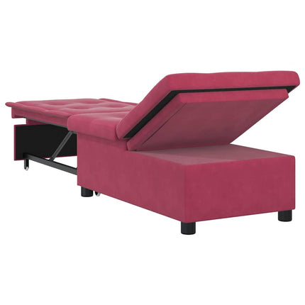 Canapé-lit Rouge bordeaux 67 x 194 x 38 cm Velours
