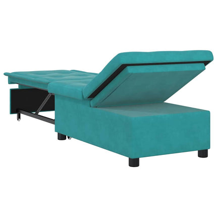 Canapé-lit Turquoise 67 x 194 x 38 cm Velours