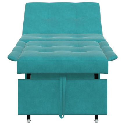 Canapé-lit Turquoise 67 x 194 x 38 cm Velours