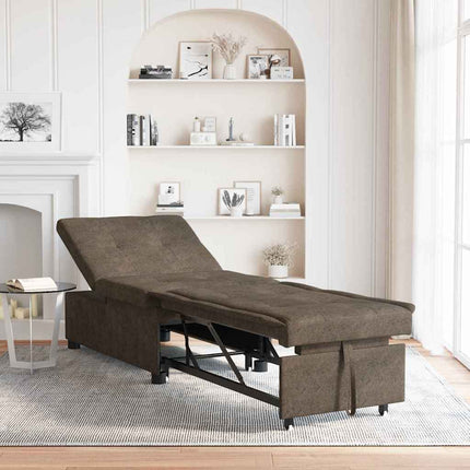 Canapé-lit Vert armée 67 x 194 x 38 cm Cuir suédé faux