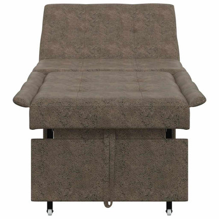 Canapé-lit Vert armée 67 x 194 x 38 cm Cuir suédé faux