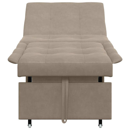 Canapé-Lit avec coussin Taupe 67 x 194 x 82 cm Contreplaqué
