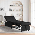 Canapé-Lit avec coussin Noir 67 x 194 x 82 cm Contreplaqué