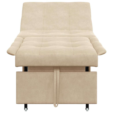 Canapé-Lit Crème 67 x 194 x 82 cm Tissu en microfibre