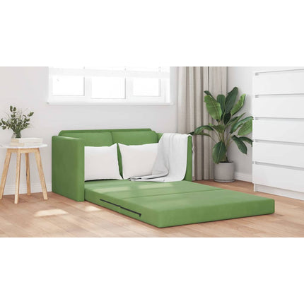 Canapé-lit avec coussin Vert clair 122 x 70 x 60 cm Velours