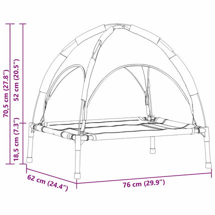 Lit pour Chien Marron m Acier