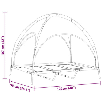 Lit pour Chien Gris Argenté xl Acier
