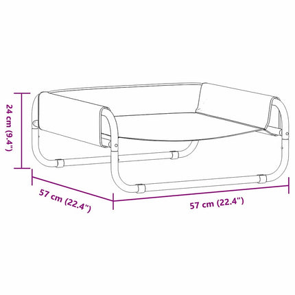 Lit pour Chien Gris clair s Tissu Oxford et Acier