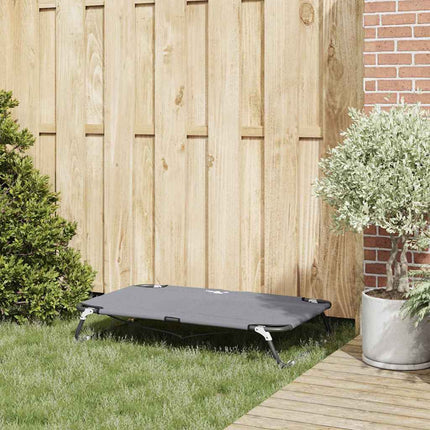 Lit pour Chien Gris clair 90 x 55 x 18 cm Tissu Oxford et Acier