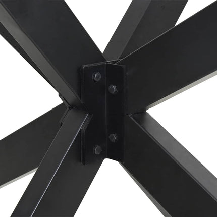 Table à manger marron clair bois de chêne massif ovale