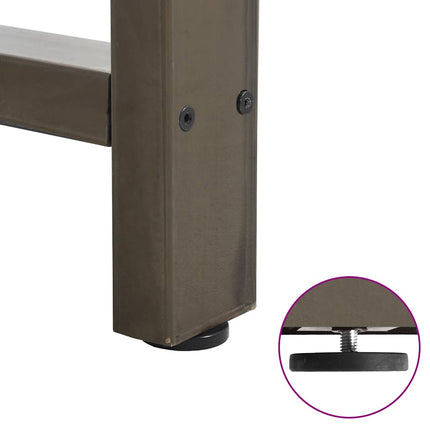 Table à manger marron clair bois de chêne massif ovale