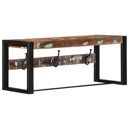 Porte-manteau multicolore 80x35x35 cm bois massif récupération