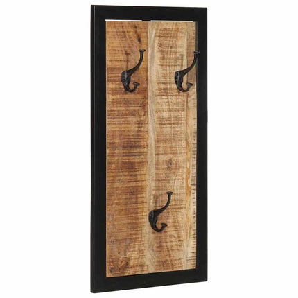 Porte-manteau 40x2x80 cm bois de manguier massif brut