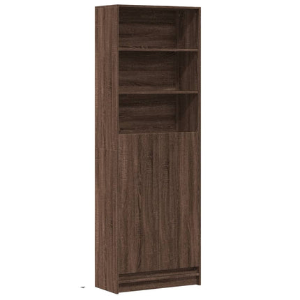 Buffet haut avec LED chêne marron 69x32,5x200cm bois ingénierie