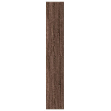 Buffet haut avec LED chêne marron 69x32,5x200cm bois ingénierie
