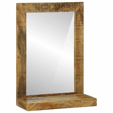 Miroir de salle de bain Marron Bois Mango Solide et Brut