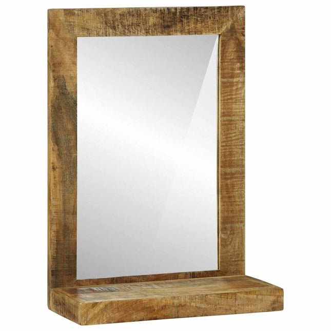 Miroir de salle de bain Marron Bois Mango Solide et Brut