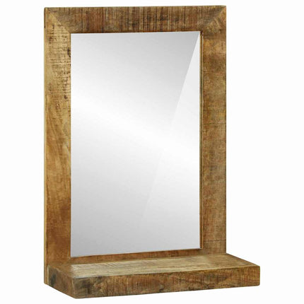 Miroir de salle de bain Marron Bois Mango Solide et Brut