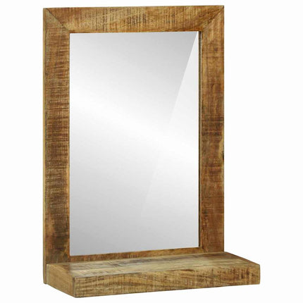 Miroir de salle de bain Marron Bois Mango Solide et Brut