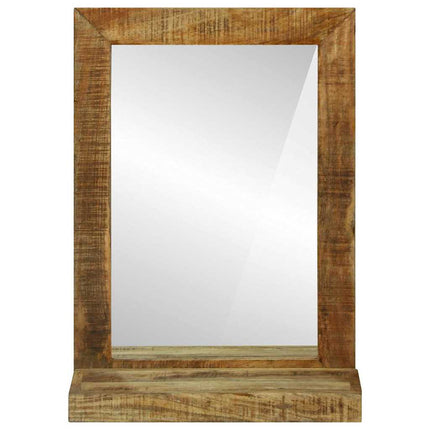 Miroir de salle de bain Marron Bois Mango Solide et Brut