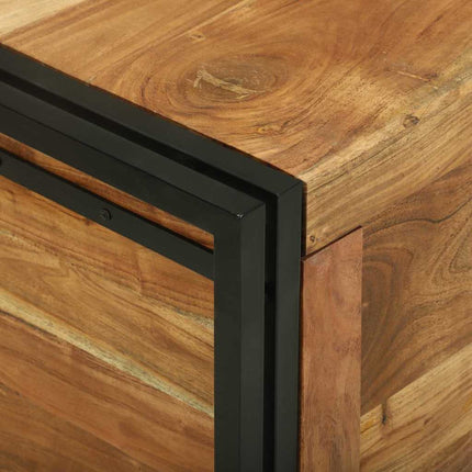 Boîte de Rangement 50 x 50 x 50 cm Bois d'acacia massif