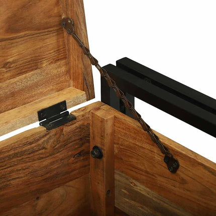 Boîte de Rangement 50 x 50 x 50 cm Bois d'acacia massif