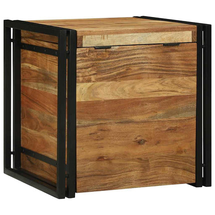 Boîte de Rangement 50 x 50 x 50 cm Bois d'acacia massif