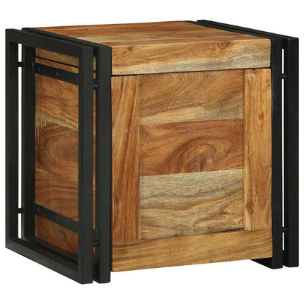 Coffres de rangement 40 x 40 x 40 cm Bois d'acacia massif