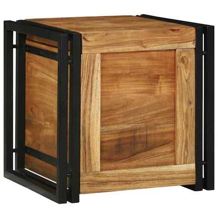 Coffres de rangement 40 x 40 x 40 cm Bois d'acacia massif