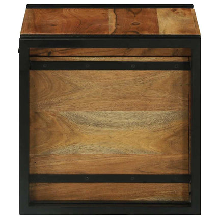 Coffres de rangement 40 x 40 x 40 cm Bois d'acacia massif
