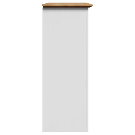 Armoire de couloir BODO blanc et marron 80x35x90 cm