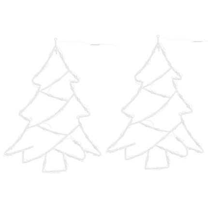 Lumières de Noël silhouette d'arbre de Noël 2 pcs 50 LED
