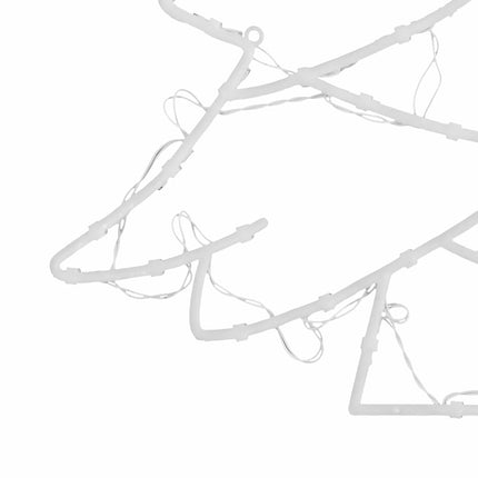 Lumières de Noël silhouette d'arbre de Noël 2 pcs 50 LED