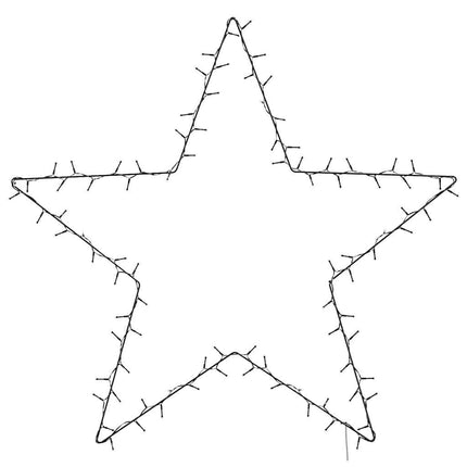 Lumières de Noël silhouette d'étoile 115 LED blanc chaud