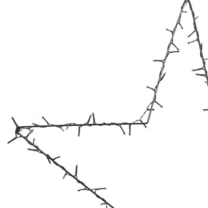 Lumières de Noël silhouette d'étoile 80 LED blanc chaud