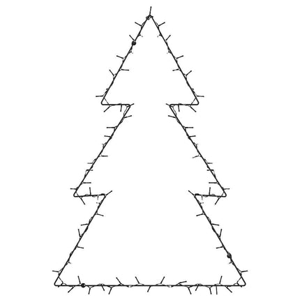 Lumières de Noël silhouette d'arbre de Noël 115 LED blanc chaud