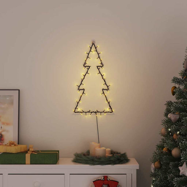 Lumières de Noël silhouette d'arbre de Noël 80 LED blanc chaud