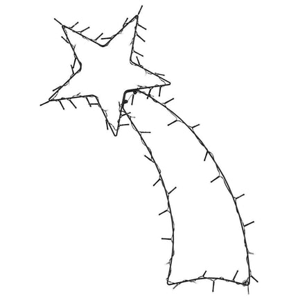 Lumières de Noël silhouette d'étoile filante 80 LED