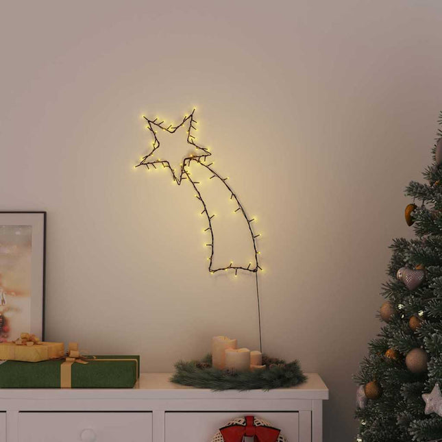 Lumières de Noël silhouette d'étoile filante 80 LED
