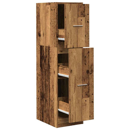 Armoire d'apothicaire vieux bois 30x41x118 cm bois d'ingénierie