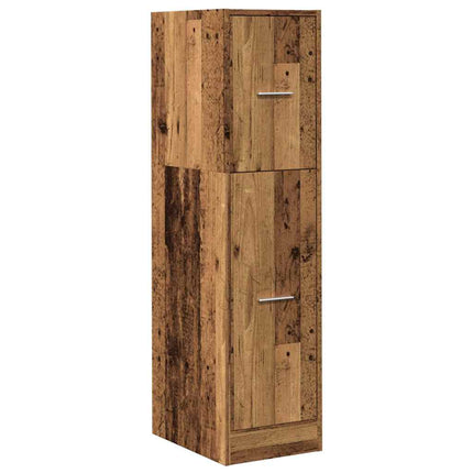 Armoire d'apothicaire vieux bois 30x41x118 cm bois d'ingénierie