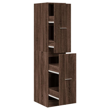 Armoire apothicaire chêne marron 30x41x144,5 cm bois ingénierie