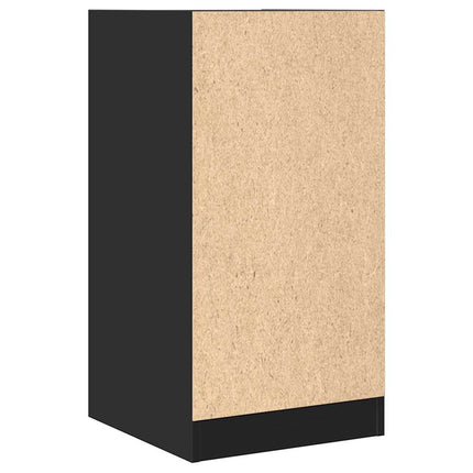 Armoire d'apothicaire noir 40x41x77,5 cm bois d'ingénierie