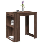 Table de bar chêne marron 102x70x103,5 cm bois d'ingénierie