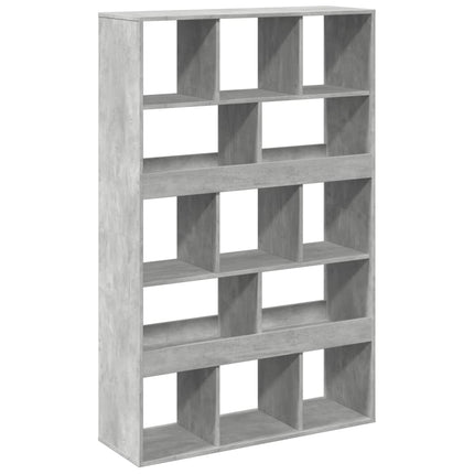 Bibliothèque gris béton 100x33x156,5 cm bois d'ingénierie