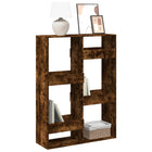 Bibliothèque chêne fumé 100x33x135 cm bois d'ingénierie