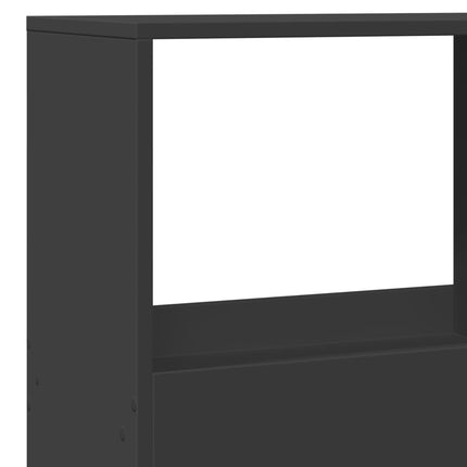 Bibliothèque noir 100x33x155,5 cm bois d'ingénierie