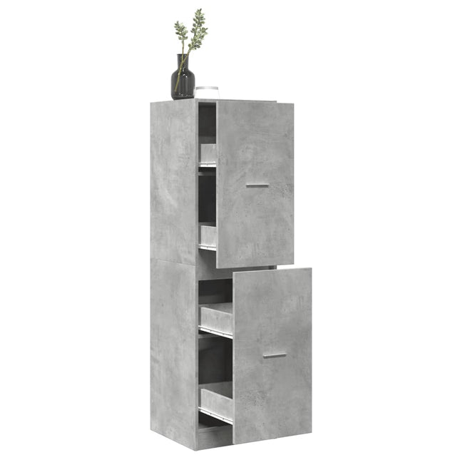 Armoire d'apothicaire gris béton 40x41x144,5 cm bois ingénierie