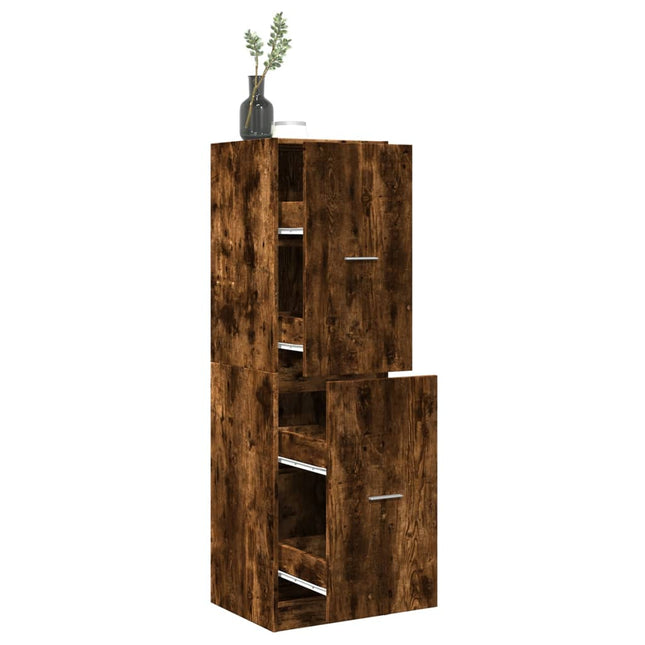Armoire d'apothicaire chêne fumé 40x41x144,5 cm bois ingénierie